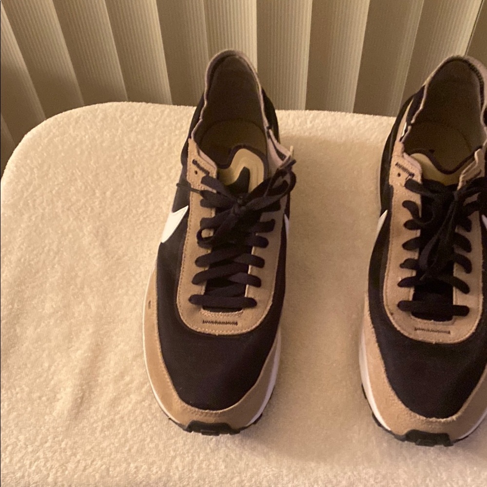 Men's Black and Tan Sneakers